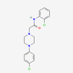 molecular formula C18H19Cl2N3O B5475463 N-(2-chlorophenyl)-2-[4-(4-chlorophenyl)piperazin-1-yl]acetamide 