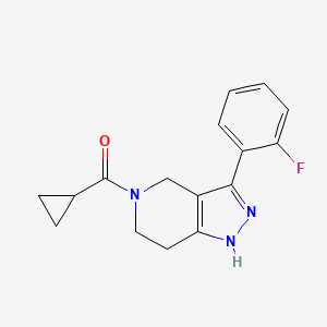 Cyclopropyl-[3-(2-fluorophenyl)-1,4,6,7-tetrahydropyrazolo[4,3-c]pyridin-5-yl]methanone