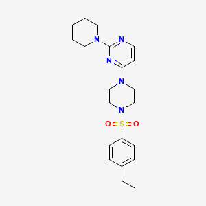 molecular formula C21H29N5O2S B5475486 4-{4-[(4-ethylphenyl)sulfonyl]-1-piperazinyl}-2-(1-piperidinyl)pyrimidine 