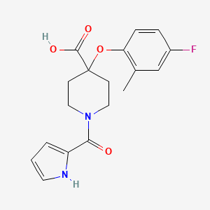 4-(4-fluoro-2-methylphenoxy)-1-(1H-pyrrol-2-ylcarbonyl)piperidine-4-carboxylic acid