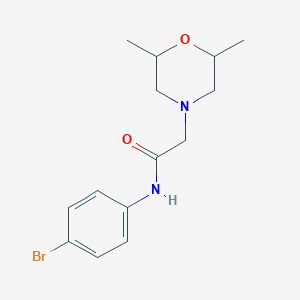 N-(4-bromophenyl)-2-(2,6-dimethylmorpholin-4-yl)acetamide