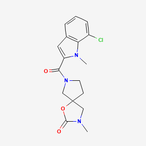 7-[(7-chloro-1-methyl-1H-indol-2-yl)carbonyl]-3-methyl-1-oxa-3,7-diazaspiro[4.4]nonan-2-one