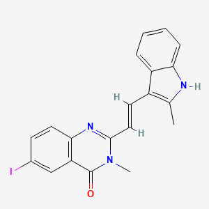 molecular formula C20H16IN3O B5475529 6-iodo-3-methyl-2-[2-(2-methyl-1H-indol-3-yl)vinyl]-4(3H)-quinazolinone 