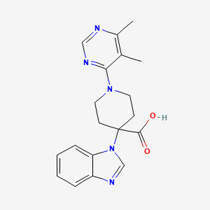 4-(1H-benzimidazol-1-yl)-1-(5,6-dimethylpyrimidin-4-yl)piperidine-4-carboxylic acid