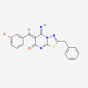 molecular formula C19H13BrN4OS B5475553 (6Z)-2-benzyl-6-[(3-bromophenyl)methylidene]-5-imino-[1,3,4]thiadiazolo[3,2-a]pyrimidin-7-one 