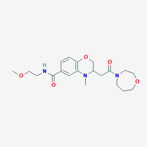 N-(2-methoxyethyl)-4-methyl-3-[2-(1,4-oxazepan-4-yl)-2-oxoethyl]-3,4-dihydro-2H-1,4-benzoxazine-6-carboxamide