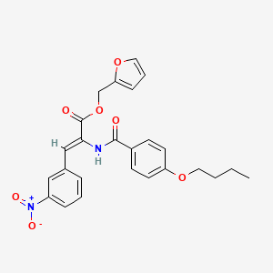 2-furylmethyl 2-[(4-butoxybenzoyl)amino]-3-(3-nitrophenyl)acrylate