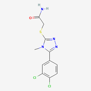 molecular formula C11H10Cl2N4OS B5475577 2-{[5-(3,4-dichlorophenyl)-4-methyl-4H-1,2,4-triazol-3-yl]sulfanyl}acetamide 