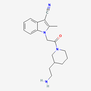 1-{2-[3-(2-aminoethyl)-1-piperidinyl]-2-oxoethyl}-2-methyl-1H-indole-3-carbonitrile hydrochloride