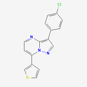 3-(4-CHLOROPHENYL)-7-(THIOPHEN-3-YL)PYRAZOLO[1,5-A]PYRIMIDINE