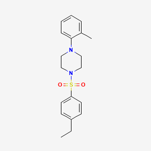 molecular formula C19H24N2O2S B5475626 1-[(4-ethylphenyl)sulfonyl]-4-(2-methylphenyl)piperazine 