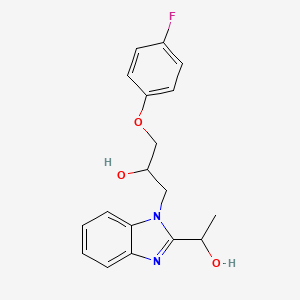 1-(4-Fluorophenoxy)-3-[2-(1-hydroxyethyl)benzimidazol-1-yl]propan-2-ol