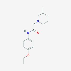 molecular formula C16H24N2O2 B5475665 N-(4-ethoxyphenyl)-2-(3-methylpiperidin-1-yl)acetamide 