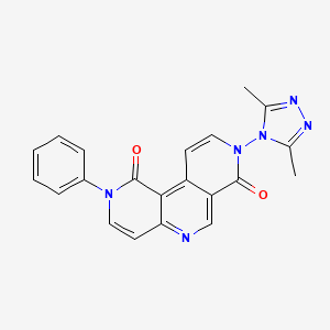 molecular formula C21H16N6O2 B5475670 8-(3,5-DIMETHYL-4H-1,2,4-TRIAZOL-4-YL)-2-PHENYL-1H,2H,7H,8H-PYRIDO[3,4-C]1,6-NAPHTHYRIDINE-1,7-DIONE 