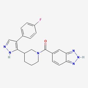 2H-benzotriazol-5-yl-[3-[4-(4-fluorophenyl)-1H-pyrazol-5-yl]piperidin-1-yl]methanone