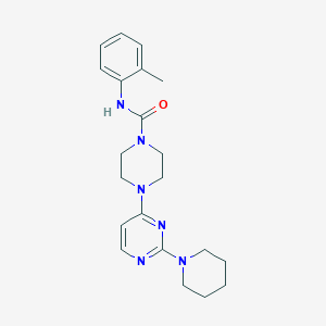 N-(2-methylphenyl)-4-[2-(1-piperidinyl)-4-pyrimidinyl]-1-piperazinecarboxamide