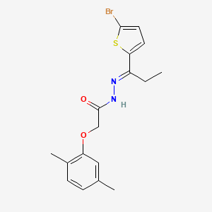 N'-[1-(5-bromo-2-thienyl)propylidene]-2-(2,5-dimethylphenoxy)acetohydrazide