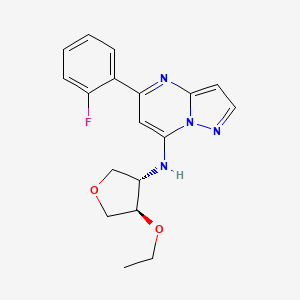 N-[(3S,4R)-4-ethoxyoxolan-3-yl]-5-(2-fluorophenyl)pyrazolo[1,5-a]pyrimidin-7-amine