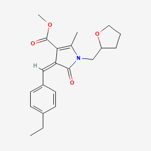 methyl (4Z)-4-(4-ethylbenzylidene)-2-methyl-5-oxo-1-(tetrahydrofuran-2-ylmethyl)-4,5-dihydro-1H-pyrrole-3-carboxylate