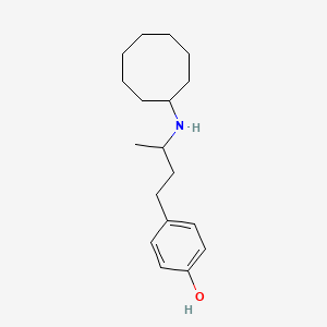 molecular formula C18H29NO B5475709 4-[3-(cyclooctylamino)butyl]phenol 