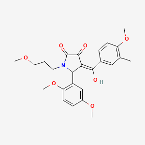 molecular formula C25H29NO7 B5475714 5-(2,5-dimethoxyphenyl)-3-hydroxy-4-(4-methoxy-3-methylbenzoyl)-1-(3-methoxypropyl)-2,5-dihydro-1H-pyrrol-2-one 