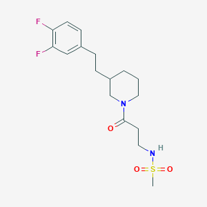 molecular formula C17H24F2N2O3S B5475726 N-(3-{3-[2-(3,4-difluorophenyl)ethyl]-1-piperidinyl}-3-oxopropyl)methanesulfonamide 