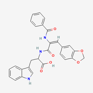 N-[3-(1,3-benzodioxol-5-yl)-2-(benzoylamino)acryloyl]tryptophan