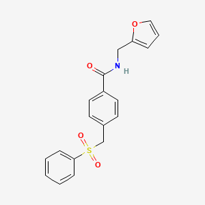 molecular formula C19H17NO4S B5475737 4-(benzenesulfonylmethyl)-N-(furan-2-ylmethyl)benzamide 