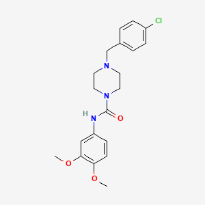 4-(4-chlorobenzyl)-N-(3,4-dimethoxyphenyl)-1-piperazinecarboxamide