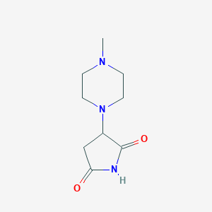 molecular formula C9H15N3O2 B5475758 3-(4-Methylpiperazin-1-yl)pyrrolidine-2,5-dione 