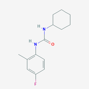 molecular formula C14H19FN2O B5475771 1-Cyclohexyl-3-(4-fluoro-2-methylphenyl)urea 