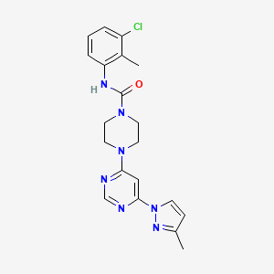 N-(3-chloro-2-methylphenyl)-4-[6-(3-methyl-1H-pyrazol-1-yl)-4-pyrimidinyl]-1-piperazinecarboxamide