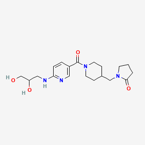 1-{[1-({6-[(2,3-dihydroxypropyl)amino]pyridin-3-yl}carbonyl)piperidin-4-yl]methyl}pyrrolidin-2-one