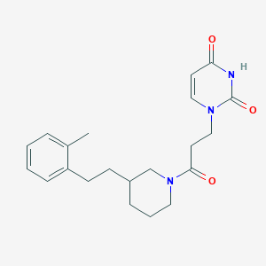 1-(3-{3-[2-(2-methylphenyl)ethyl]-1-piperidinyl}-3-oxopropyl)-2,4(1H,3H)-pyrimidinedione