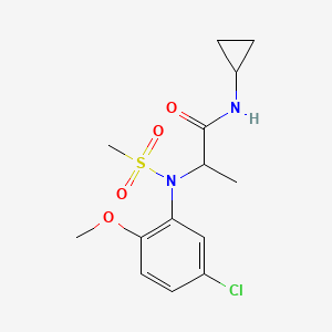 N~2~-(5-chloro-2-methoxyphenyl)-N~1~-cyclopropyl-N~2~-(methylsulfonyl)alaninamide