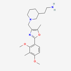 [2-(1-{[2-(2,4-dimethoxy-3-methylphenyl)-5-methyl-1,3-oxazol-4-yl]methyl}-3-piperidinyl)ethyl]amine dihydrochloride