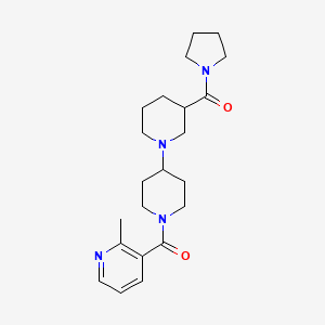 molecular formula C22H32N4O2 B5475870 1'-[(2-methylpyridin-3-yl)carbonyl]-3-(pyrrolidin-1-ylcarbonyl)-1,4'-bipiperidine 