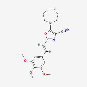 molecular formula C21H25N3O4 B5475877 5-(AZEPAN-1-YL)-2-[(1E)-2-(3,4,5-TRIMETHOXYPHENYL)ETHENYL]-1,3-OXAZOLE-4-CARBONITRILE 