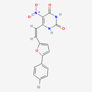 molecular formula C16H10BrN3O5 B5475889 6-{(Z)-2-[5-(4-bromophenyl)furan-2-yl]ethenyl}-5-nitropyrimidine-2,4(1H,3H)-dione 