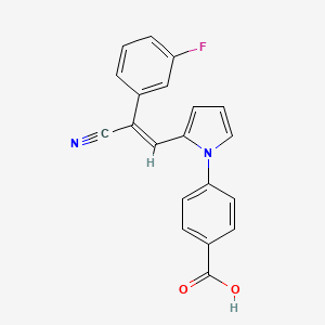 molecular formula C20H13FN2O2 B5475891 4-{2-[(E)-2-cyano-2-(3-fluorophenyl)ethenyl]-1H-pyrrol-1-yl}benzoic acid 