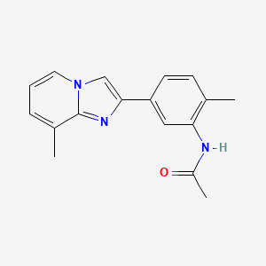 molecular formula C17H17N3O B5475894 N-[2-methyl-5-(8-methylimidazo[1,2-a]pyridin-2-yl)phenyl]acetamide 