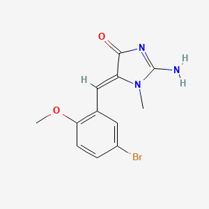 molecular formula C12H12BrN3O2 B5475904 5-(5-bromo-2-methoxybenzylidene)-2-imino-1-methyl-4-imidazolidinone 