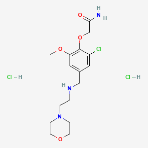 2-[2-chloro-6-methoxy-4-({[2-(4-morpholinyl)ethyl]amino}methyl)phenoxy]acetamide dihydrochloride