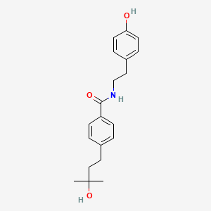 molecular formula C20H25NO3 B5475923 4-(3-hydroxy-3-methylbutyl)-N-[2-(4-hydroxyphenyl)ethyl]benzamide 