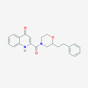 2-[2-(2-phenylethyl)morpholine-4-carbonyl]-1H-quinolin-4-one