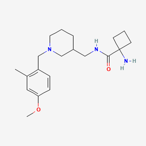 molecular formula C20H31N3O2 B5475931 1-amino-N-{[1-(4-methoxy-2-methylbenzyl)-3-piperidinyl]methyl}cyclobutanecarboxamide dihydrochloride 