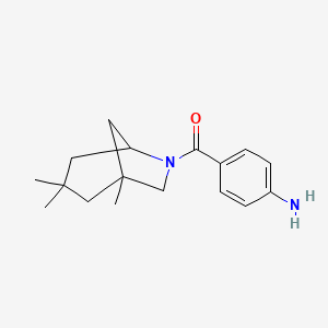 molecular formula C17H24N2O B5475951 (4-Amino-phenyl)-(1,3,3-trimethyl-6-aza-bicyclo[3.2.1]oct-6-yl)-methanone CAS No. 88502-96-9