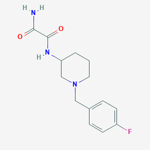 molecular formula C14H18FN3O2 B5475963 N-[1-(4-fluorobenzyl)piperidin-3-yl]ethanediamide 