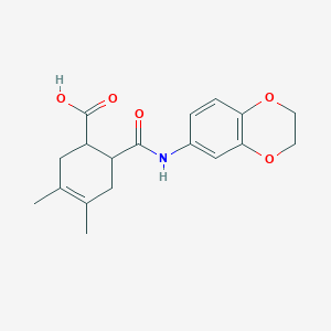 6-[(2,3-dihydro-1,4-benzodioxin-6-ylamino)carbonyl]-3,4-dimethyl-3-cyclohexene-1-carboxylic acid