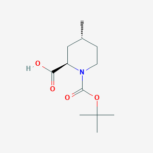 molecular formula C12H21NO4 B054760 (+/-)-trans-N-Boc-4-methyl-pipecolinic acid CAS No. 123811-83-6